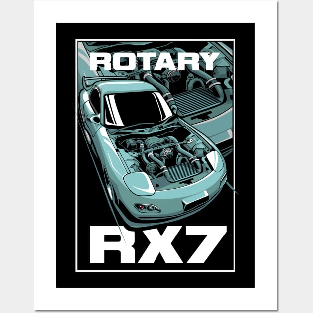 Mazda Rx7 Wall Art by JDMAPEX